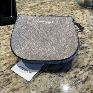 Laura Mercier Textured Gray wristlet Bag
